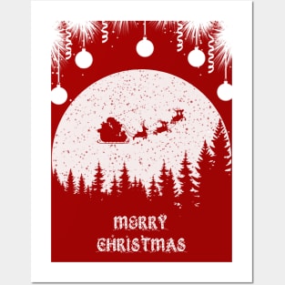 Merry Christmas (Red) Posters and Art